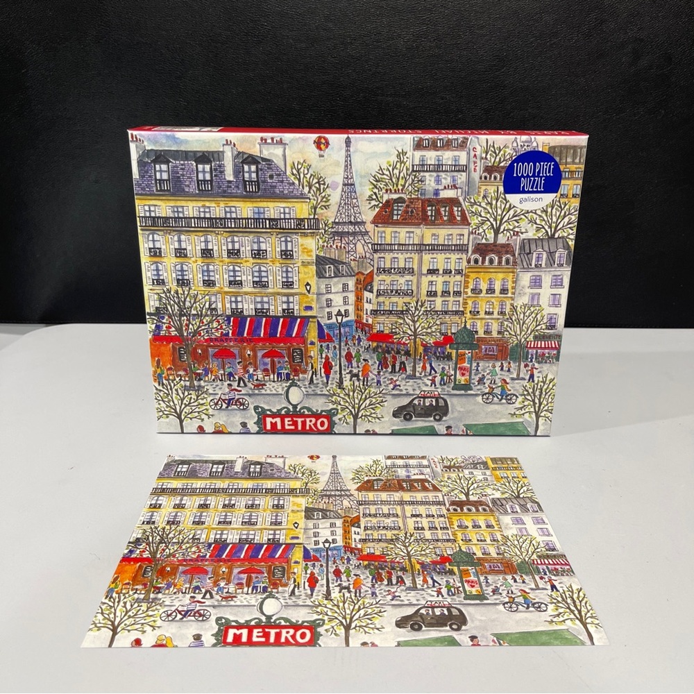 Galison Michael Storrings Paris Puzzle 1000 Pieces 20”x27” New